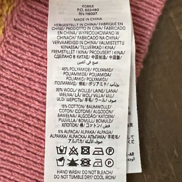 Boden Edie Fair Isle Sweater Pink Birds Women's Size S - Picture 6 of 7